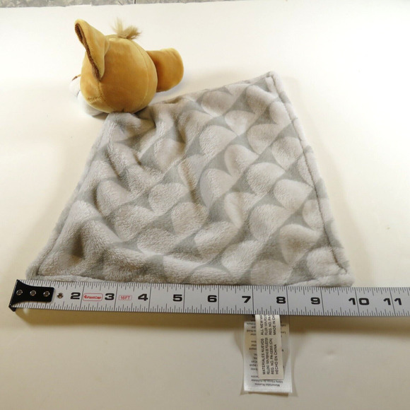 Disney Baby Lion King Simba Lambs & Ivy Gray Tan Newborn Lovey Blanket - Picture 8 of 11